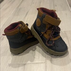 Carter's Kids Duck Boots in Navy, Brown, and Gray